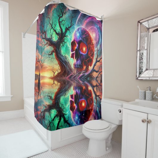 Skull Art Douchegordijn (In situ)