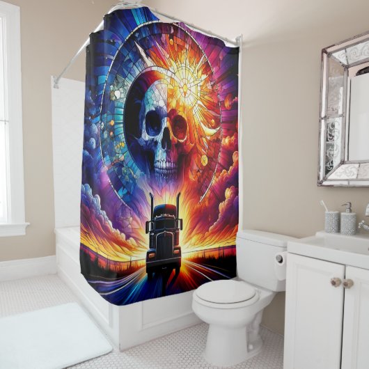 Skull Art Douchegordijn (In situ)
