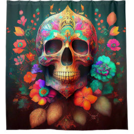 Skull Art Douchegordijn