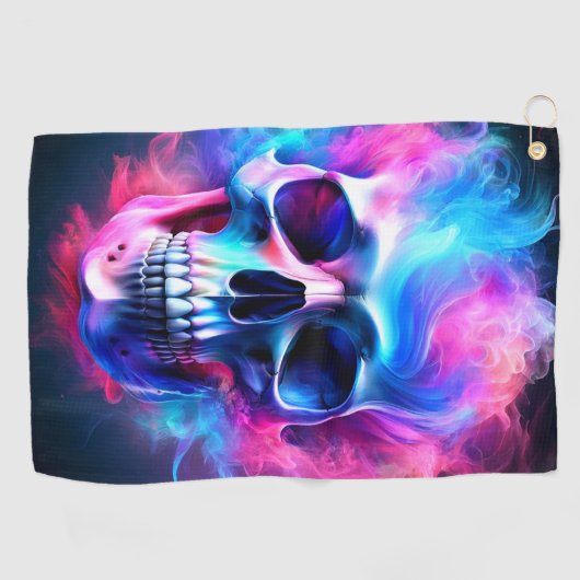 Skull Art Golfhanddoek (Horizontaal)