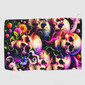 Skull Art Golfhanddoek (Horizontaal)