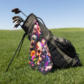 Skull Art Golfhanddoek (Groen)