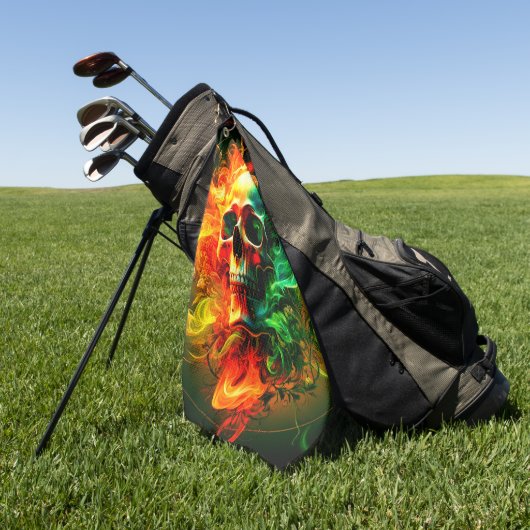 Skull Art Golfhanddoek (Groen)