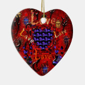 Skull Art Valentijn Keramisch Ornament (Rechts)
