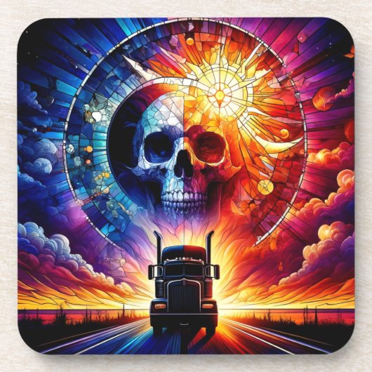 Skull Artwork Bier Onderzetter (Voorkant)