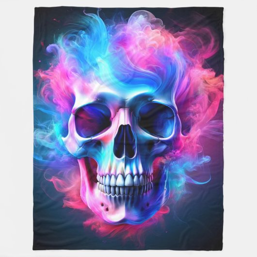 Skull Artwork Fleece Deken (Voorkant)