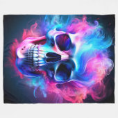 Skull Artwork Fleece Deken (Voorkant (Horizontaal))