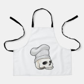 Skull as Cook with Chef hat Schort (Voorkant)