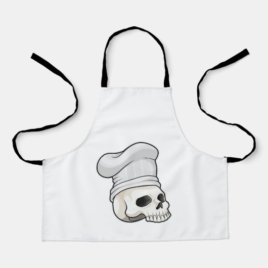 Skull as Cook with Chef hat Schort (Voorkant)