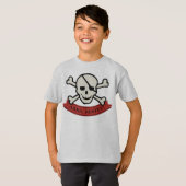 Skull - Ash Kinderen Basic Hanes Tagless T-Shirt (Voorkant volledig)
