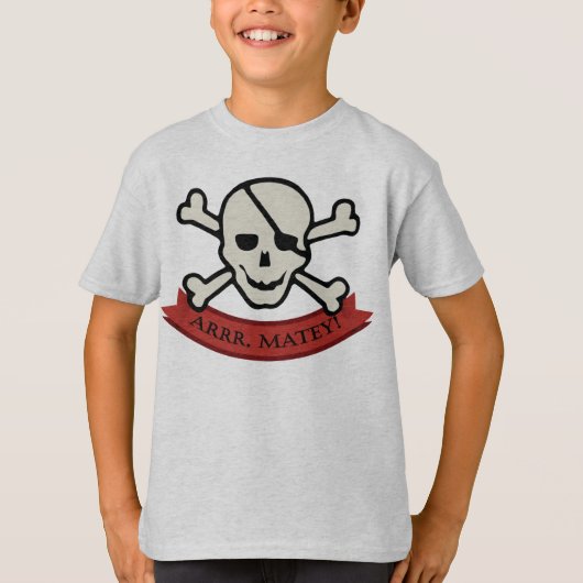 Skull - Ash Kinderen Basic Hanes Tagless T-Shirt (Voorkant)
