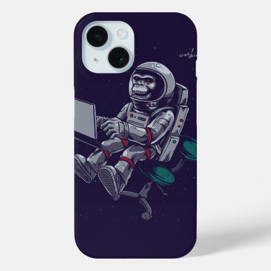Skull Astronaut aan het werk - Space Gamer Case-Mate iPhone Case (Achterkant)