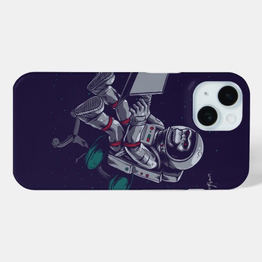 Skull Astronaut aan het werk - Space Gamer Case-Mate iPhone Case (Achterkant (horizontaal))