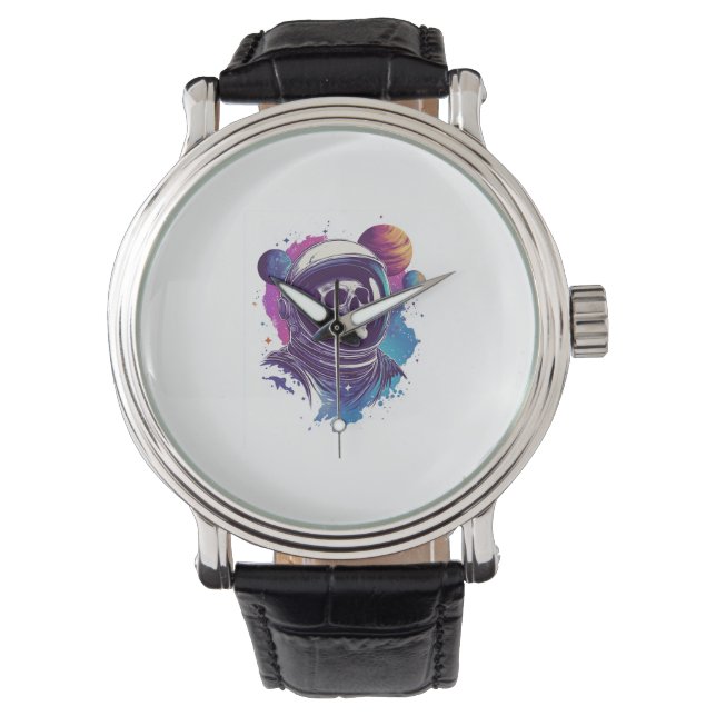 Skull Astronaut Explorer Horloge (Voorkant)