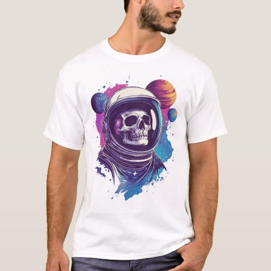 Skull Astronaut Explorer T-shirt (Voorkant)