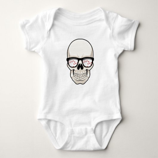 Skull at Poker with Sunglasses Romper (Voorkant)