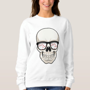 Skull at Poker with Sunglasses Trui