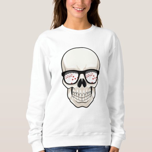 Skull at Poker with Sunglasses Trui (Voorkant)