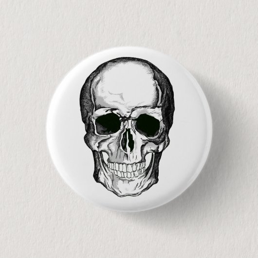Skull-badge Ronde Button 3,2 Cm (Voorkant)