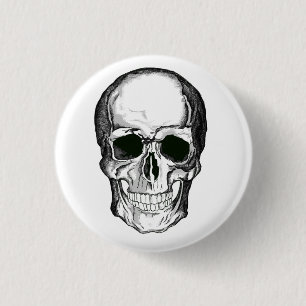 Skull-badge Ronde Button 3,2 Cm