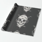 Skull Barbed Wire Cadeaupapier (Uitgerold)