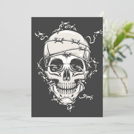 Skull Barbed Wire Kaart