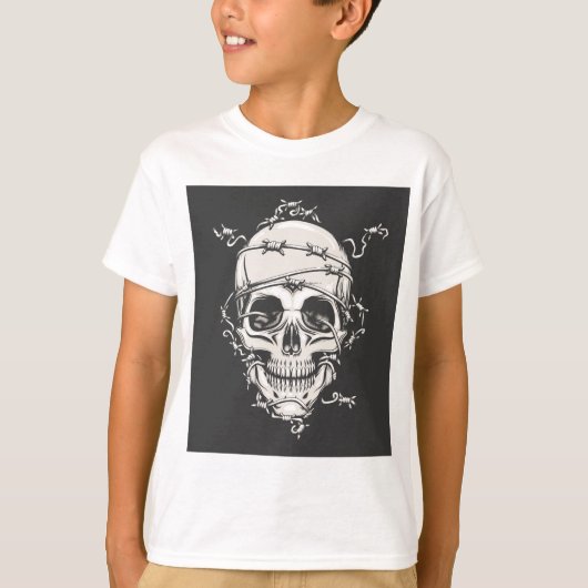 Skull Barbed Wire T-shirt (Voorkant)