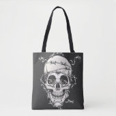 Skull Barbed Wire Tote Bag (Voorkant)