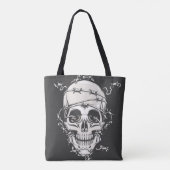 Skull Barbed Wire Tote Bag (Achterkant)