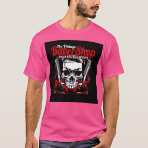 Skull Barber Shop Sign T-shirt