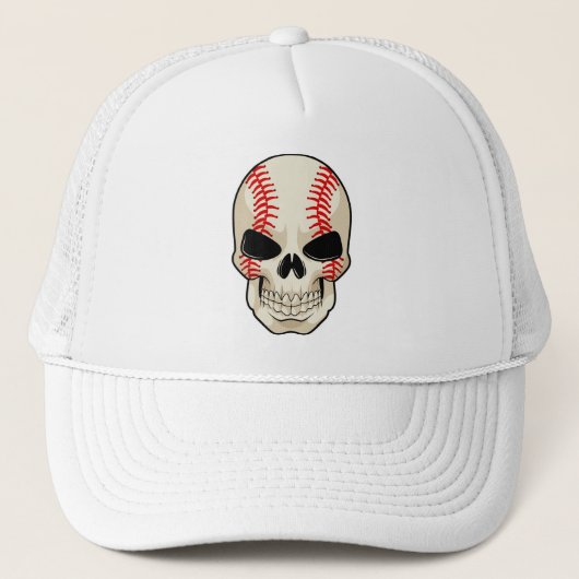 Skull Baseball Sports Trucker Pet (Voorkant)