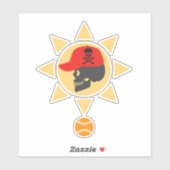 Skull Baseball Sticker (Vel)