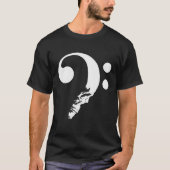 Skull Bass Clef Bass Player Musican Music Lover Gu T-shirt (Voorkant)