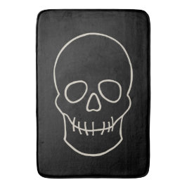 Skull - Bat Black en Bone White Badmat