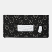 Skull - Bat Black en Bone White Bureaumat (Keyboard & Muis)