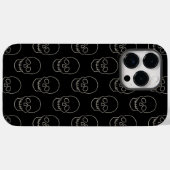 Skull - Bat Black en Bone White Case-Mate iPhone Case (Achterkant (horizontaal))
