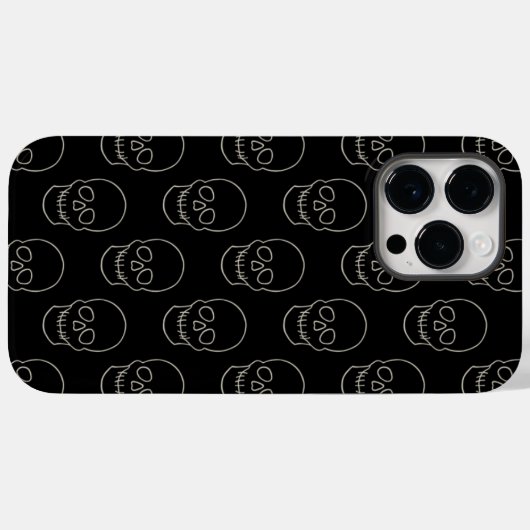 Skull - Bat Black en Bone White Case-Mate iPhone Case (Achterkant (horizontaal))