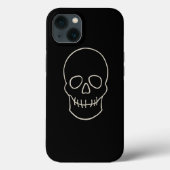 Skull - Bat Black en Bone White Case-Mate iPhone Case (Achterkant)