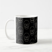 Skull - Bat Black en Bone White Koffiemok (Links)