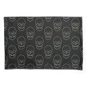 Skull - Bat Black en Bone White Kussensloop (Voorkant-Links)