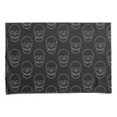 Skull - Bat Black en Bone White Kussensloop (Voorkant-Rechts)