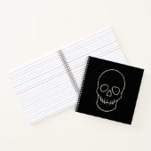 Skull - Bat Black en Bone White Notitieboek (Binnen)