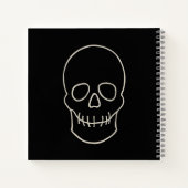 Skull - Bat Black en Bone White Notitieboek (Achterkant)
