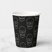 Skull - Bat Black en Bone White Papieren Bekers (Achterkant)