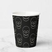 Skull - Bat Black en Bone White Papieren Bekers (Links)
