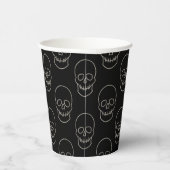 Skull - Bat Black en Bone White Papieren Bekers (Rechts)