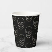 Skull - Bat Black en Bone White Papieren Bekers (Voorkant)