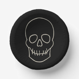 Skull - Bat Black en Bone White Papieren Kommen
