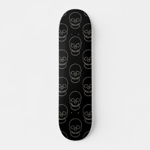 Skull - Bat Black en Bone White Persoonlijk Skateboard