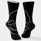 Skull - Bat Black en Bone White Sokken (Gebogen)